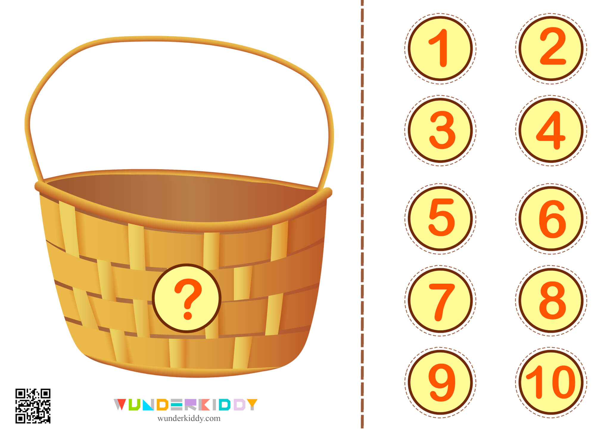 Printable Game for Counting Practice Forest Mushrooms - Image 3