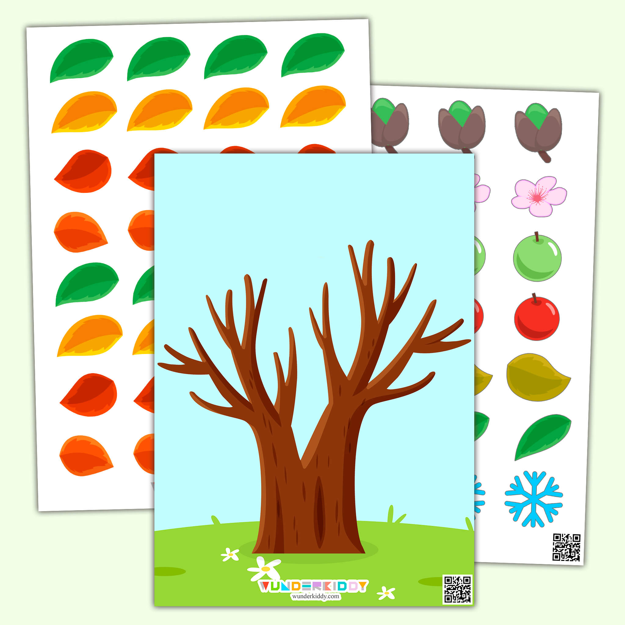 Four Seasons Tree Matching Activity