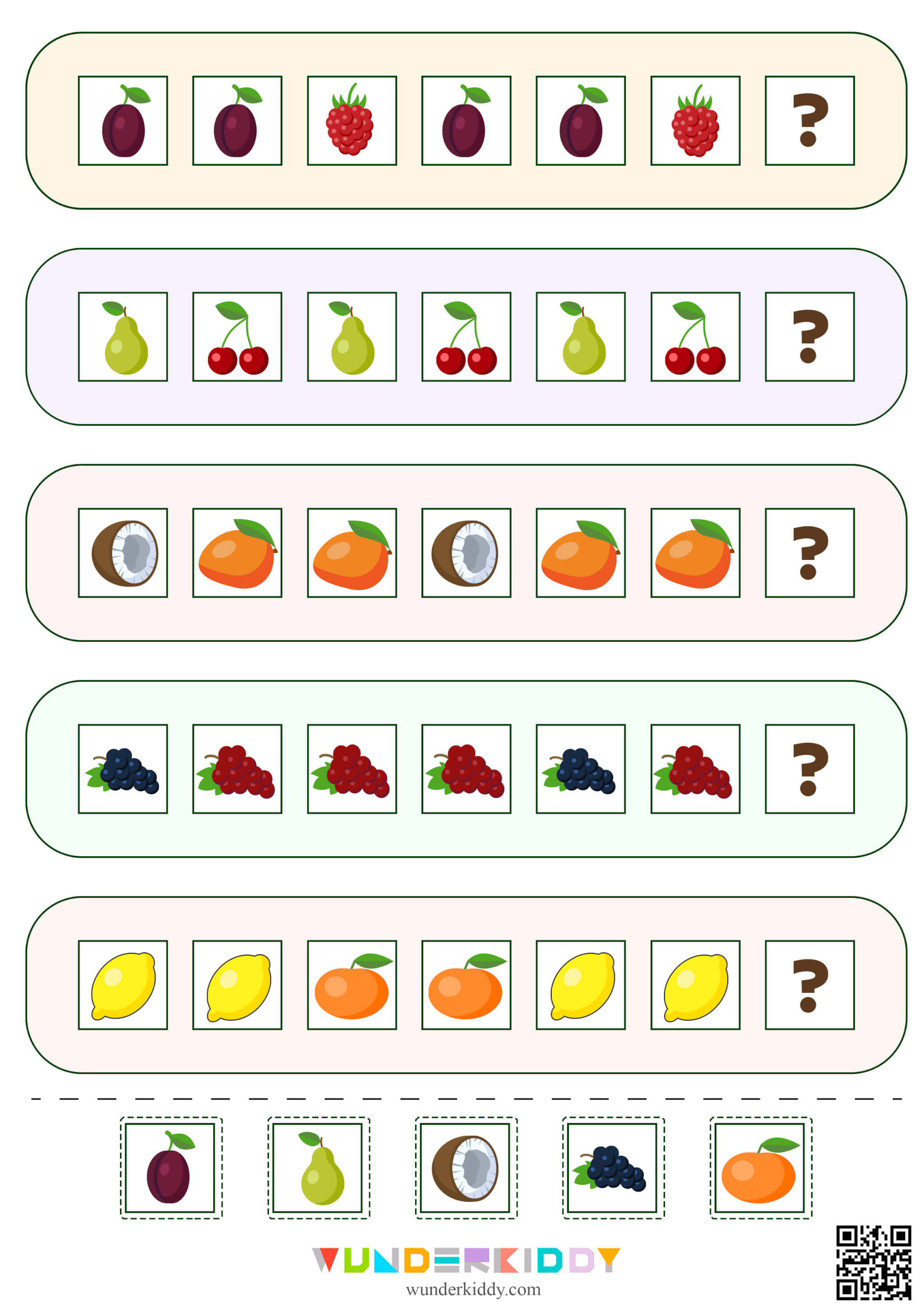 Fruit and Berry Pattern Worksheet - Image 4