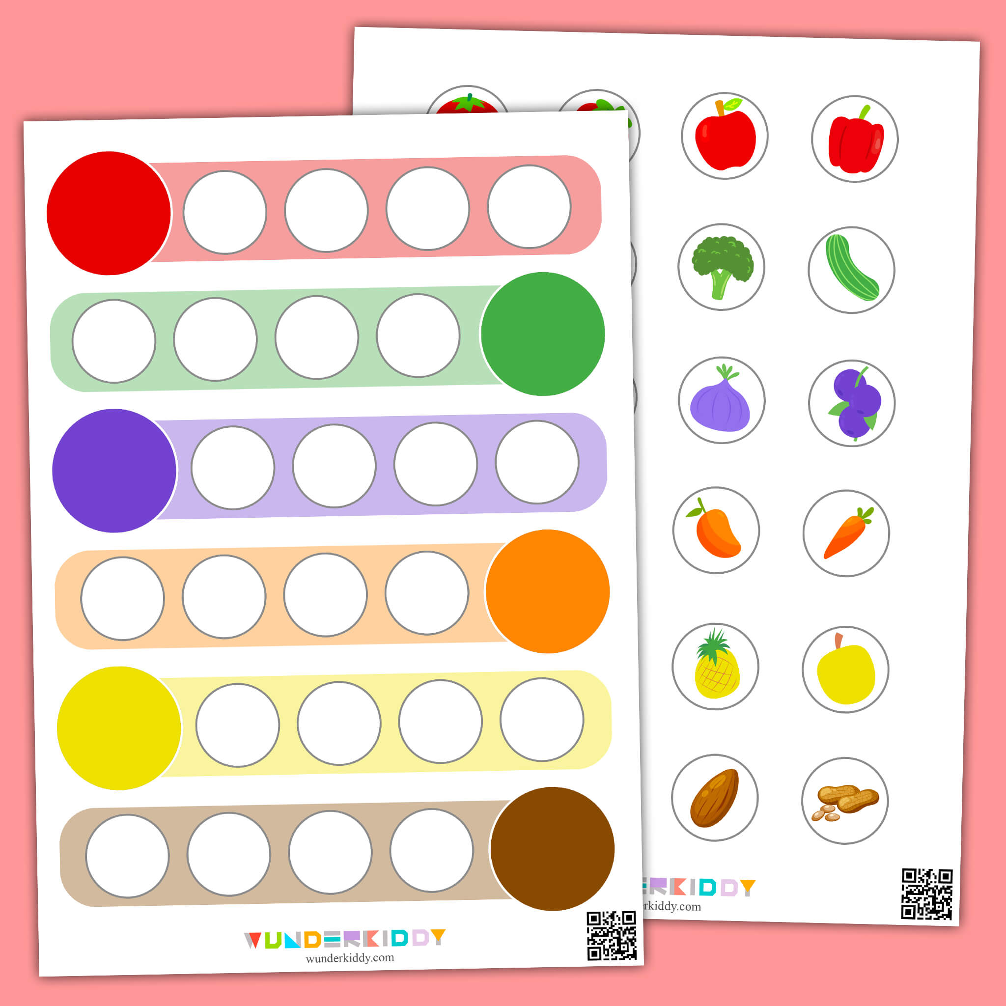 Fruit and Veggie Sort by Color Activity