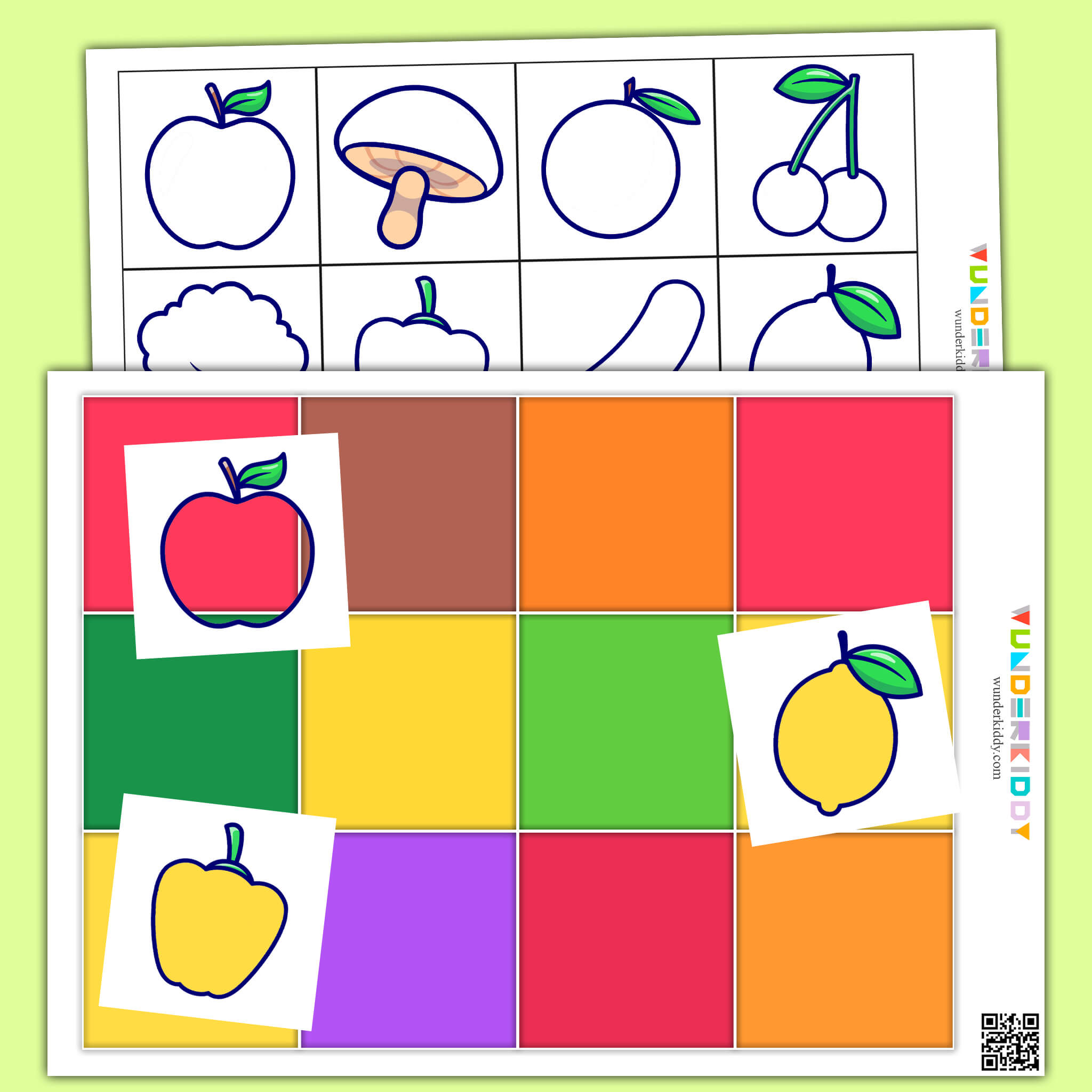 Fruit and Veggie Preschool Activity