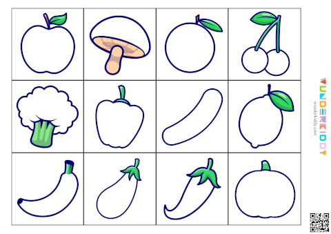Дидактична гра «Фрукти та овочі» для малюків - Зображення 3