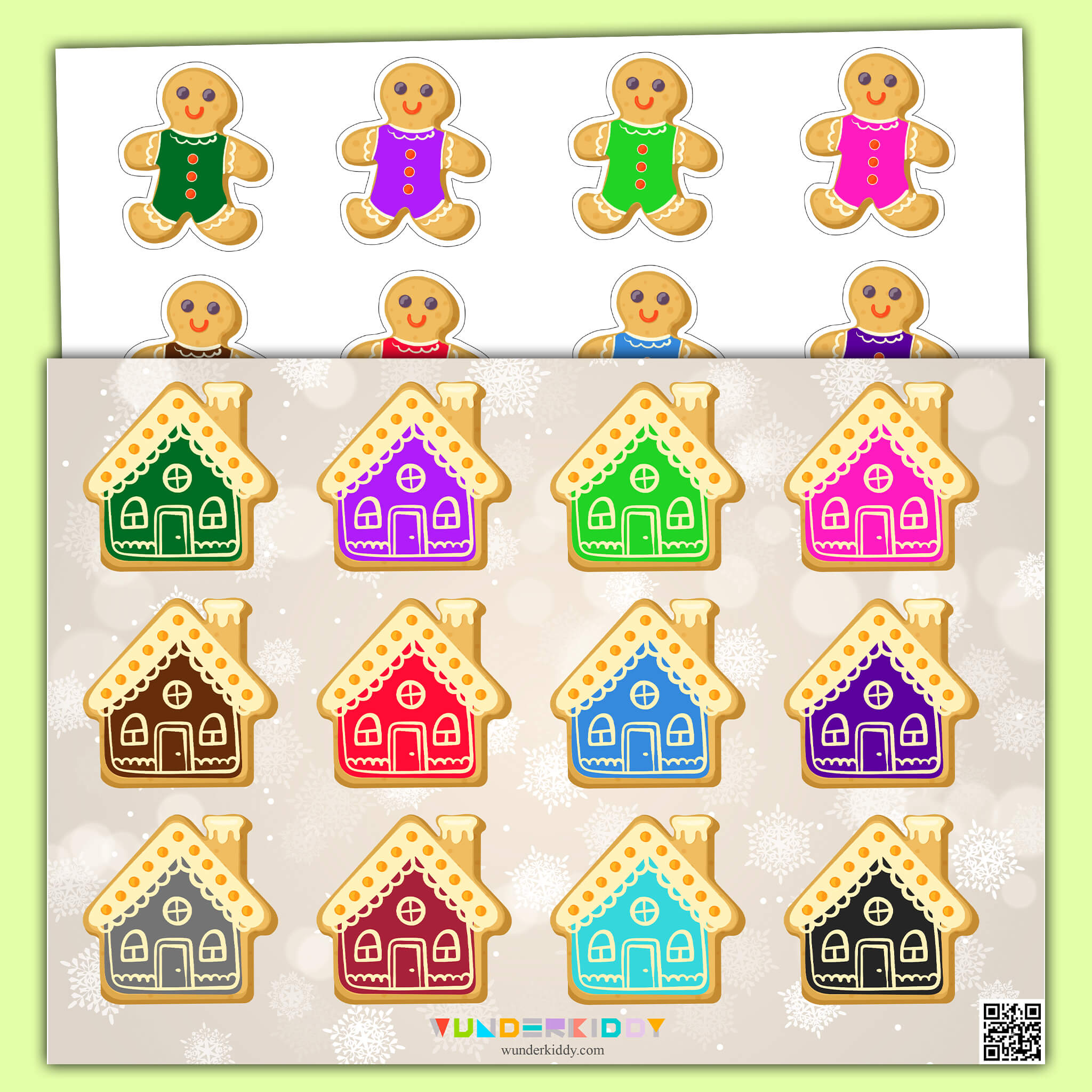 Gingerbread Color Match Worksheet