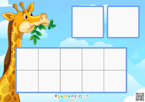 Печатная игра на счет до 10 «Считаем с жирафом» - Изображение 2
