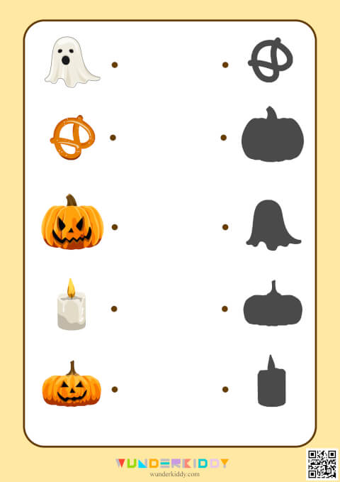 Рабочие листы «Хэллоуин: найди тень» - Изображение 3