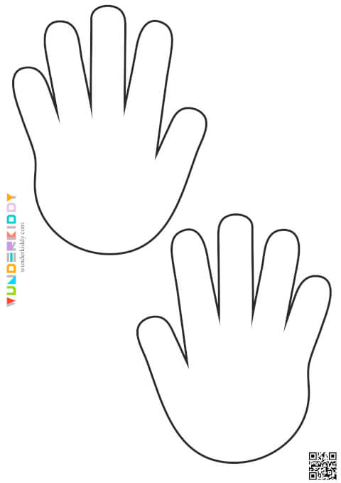 Printable Hands Template - Image 9