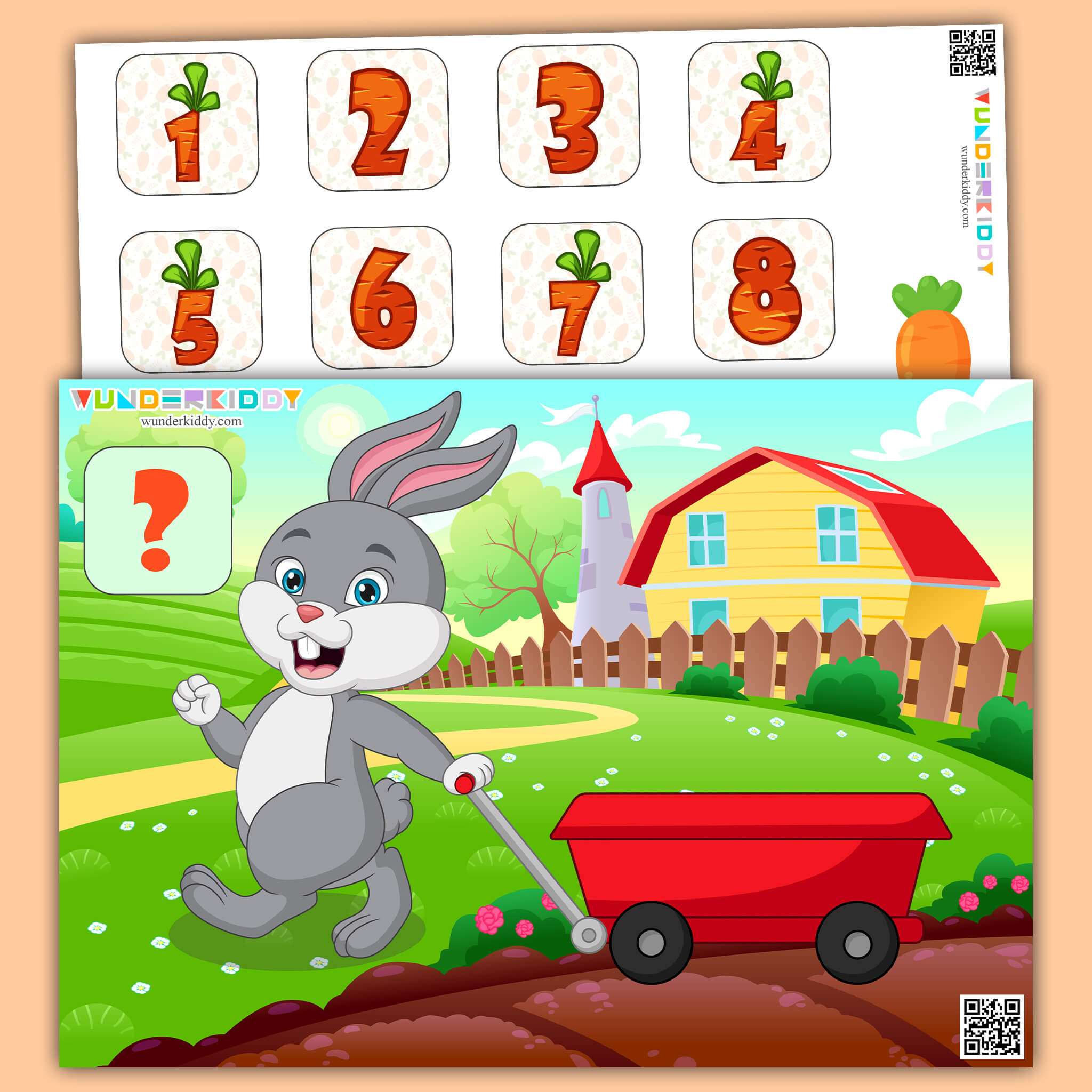 Carrot Garden Counting Mats