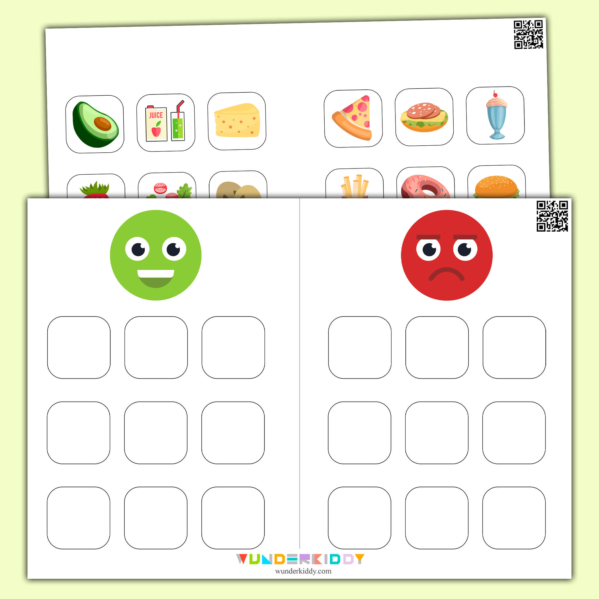 Healthy and Unhealthy Food Worksheet