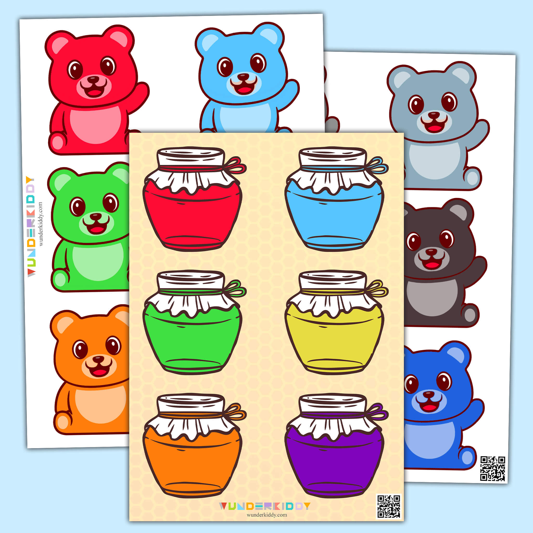 Honey Bear Matching Activity