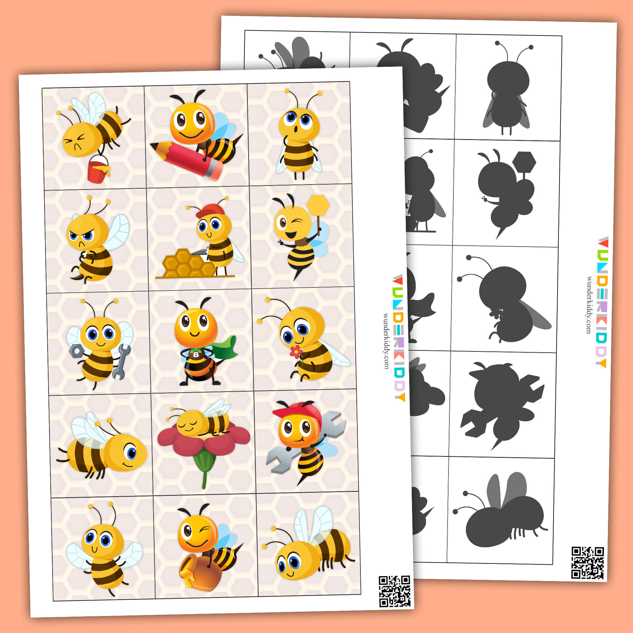 Honey Bee Shadow Matching Game