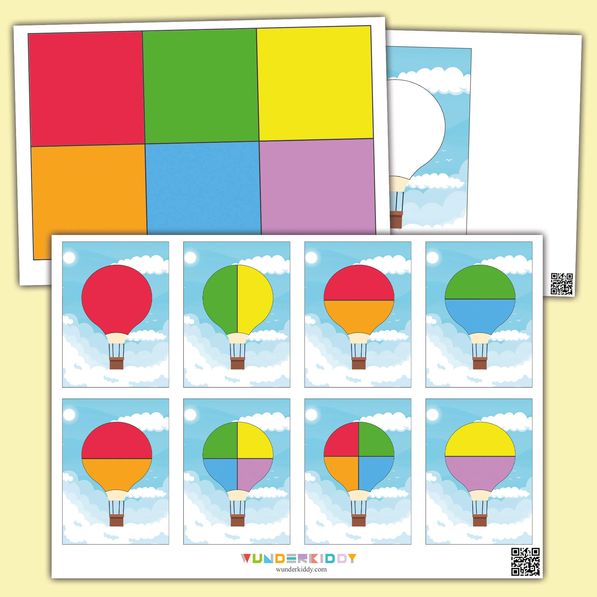 Hot Air Balloon Matching Activity