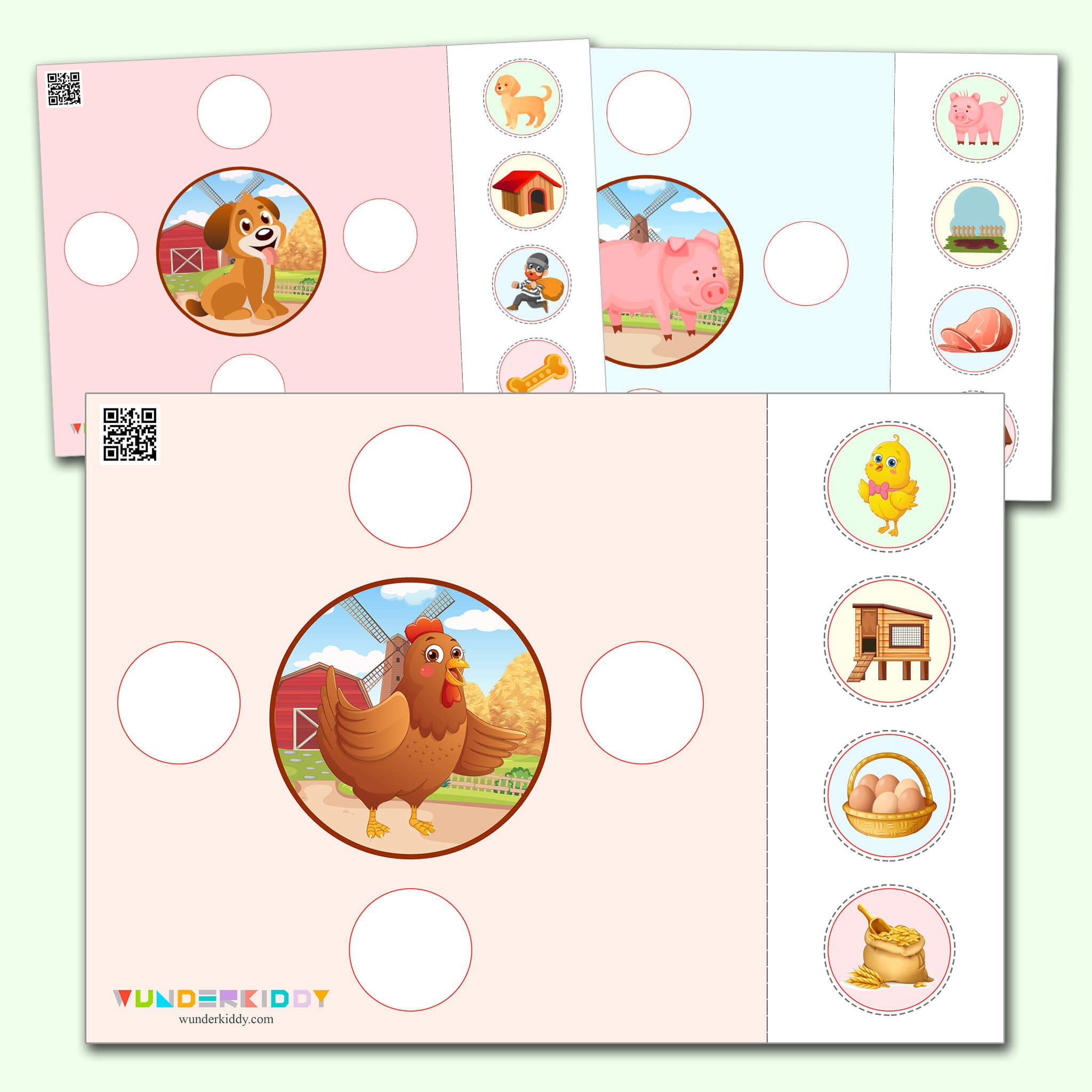 Farm Animals - Kindergarten Activity for Kids