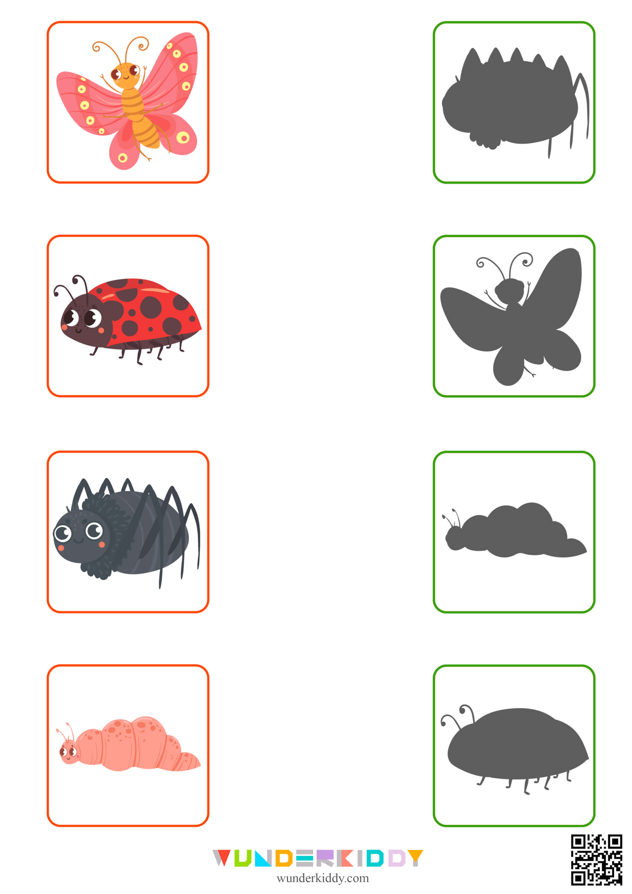 Fun Shadow Matching Game Insect Silhouettes - Image 5