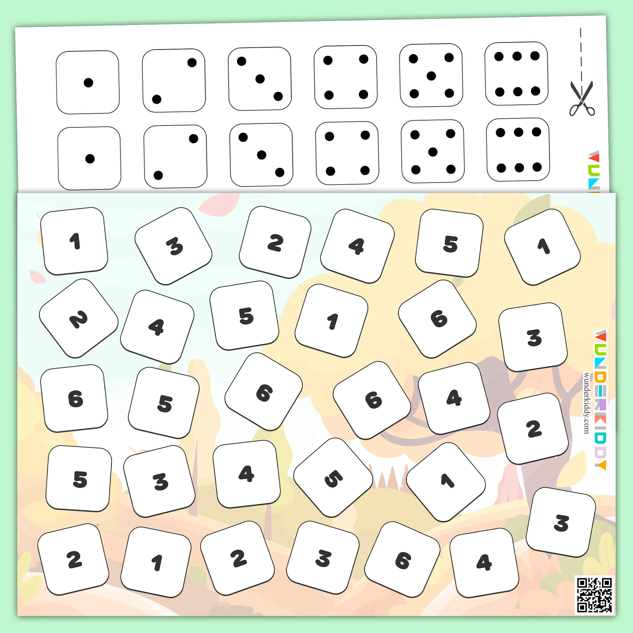 Match the Dice Preschool Math Activity