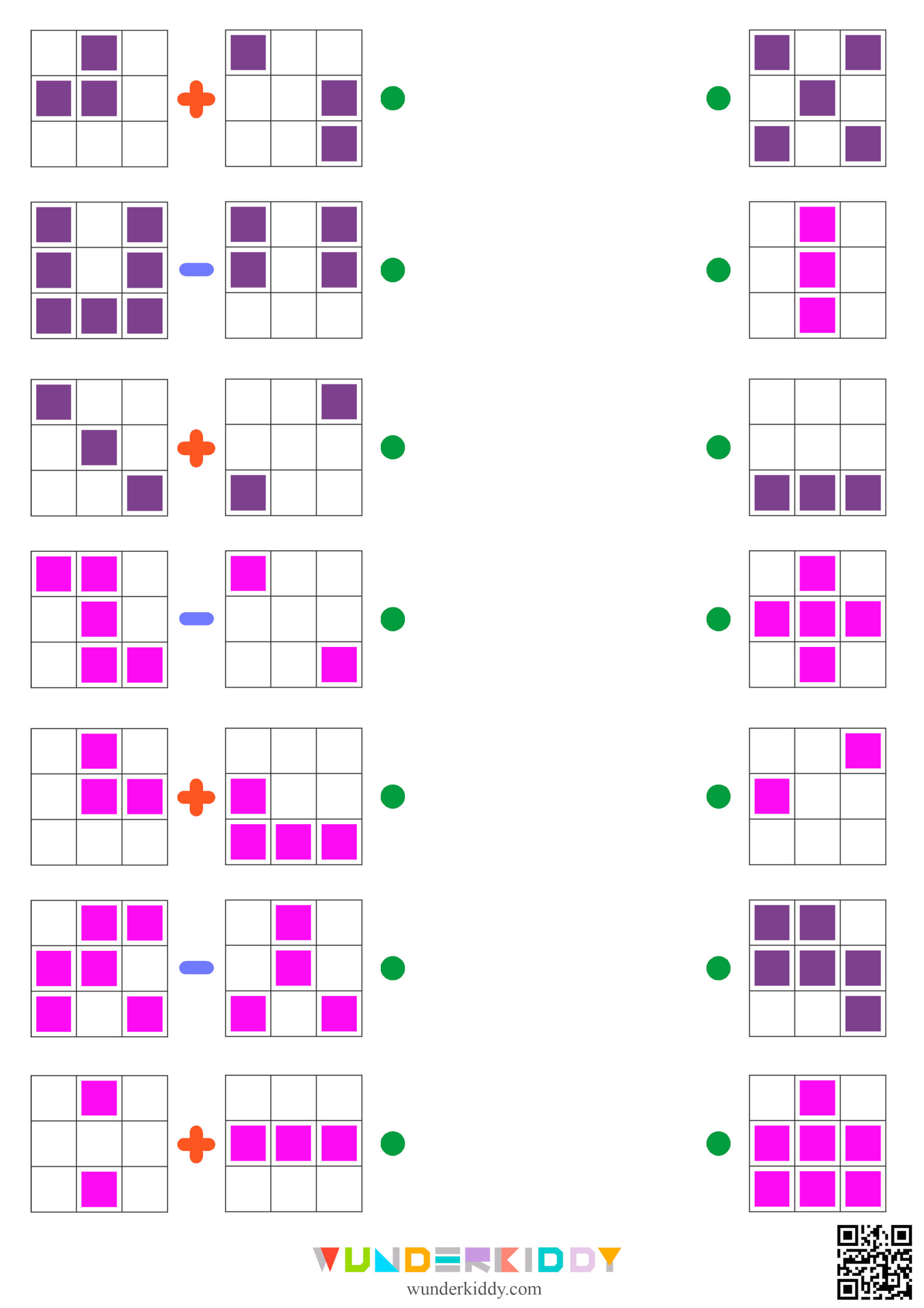 Math Blocks Logic Puzzle Worksheet - Image 6