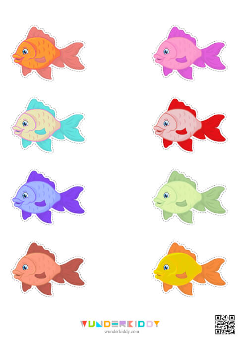 Mermaid and Fish Match Activity - Image 3