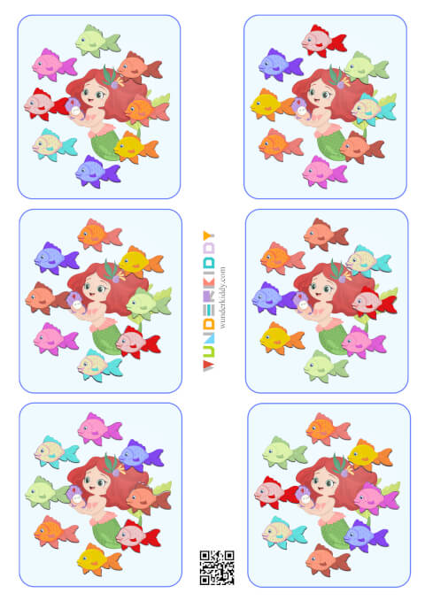 Mermaid and Fish Match Activity - Image 4