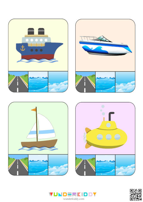 Transportation Match Up Worksheet - Image 5