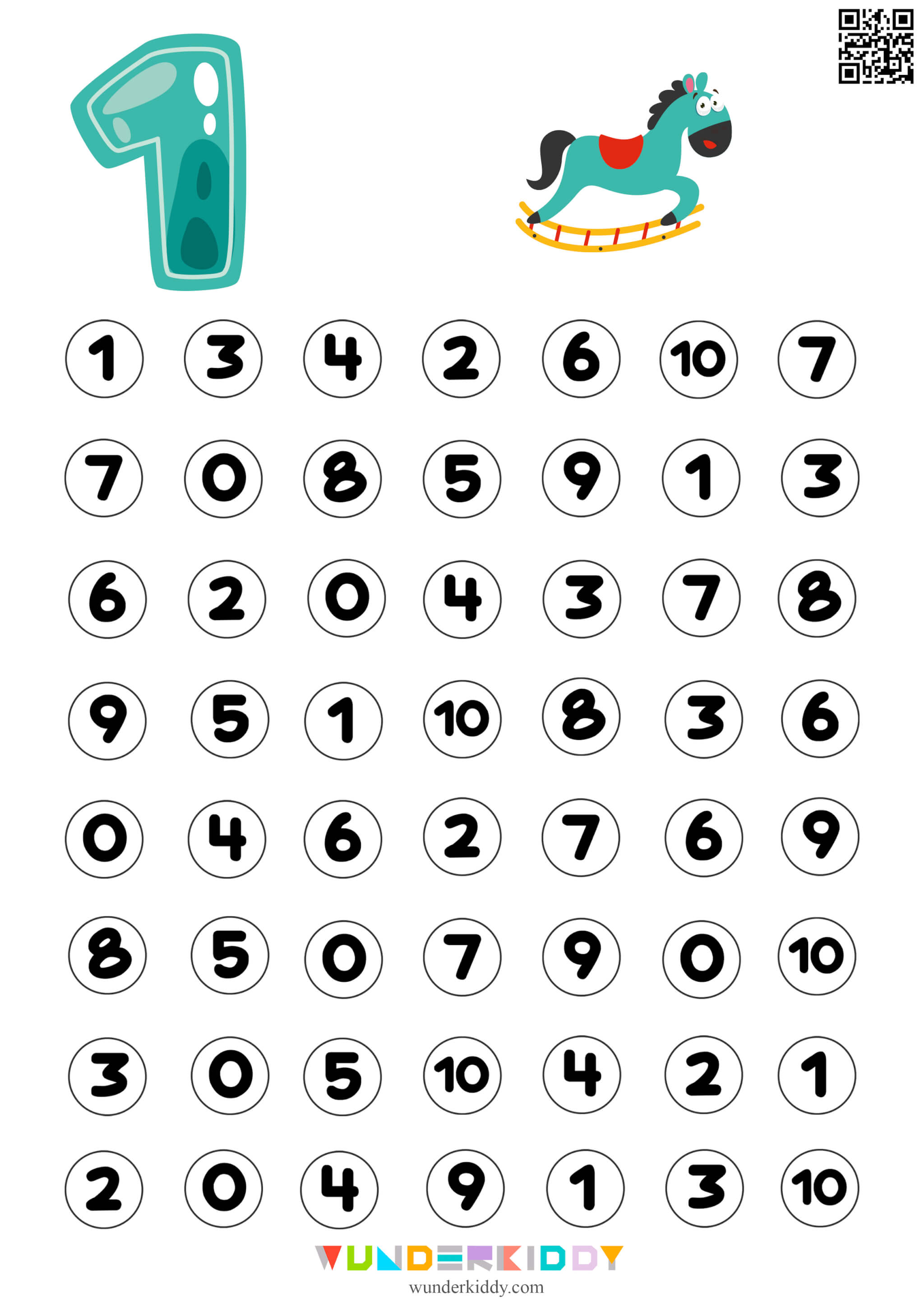 Math Number Recognition Worksheet - Image 2