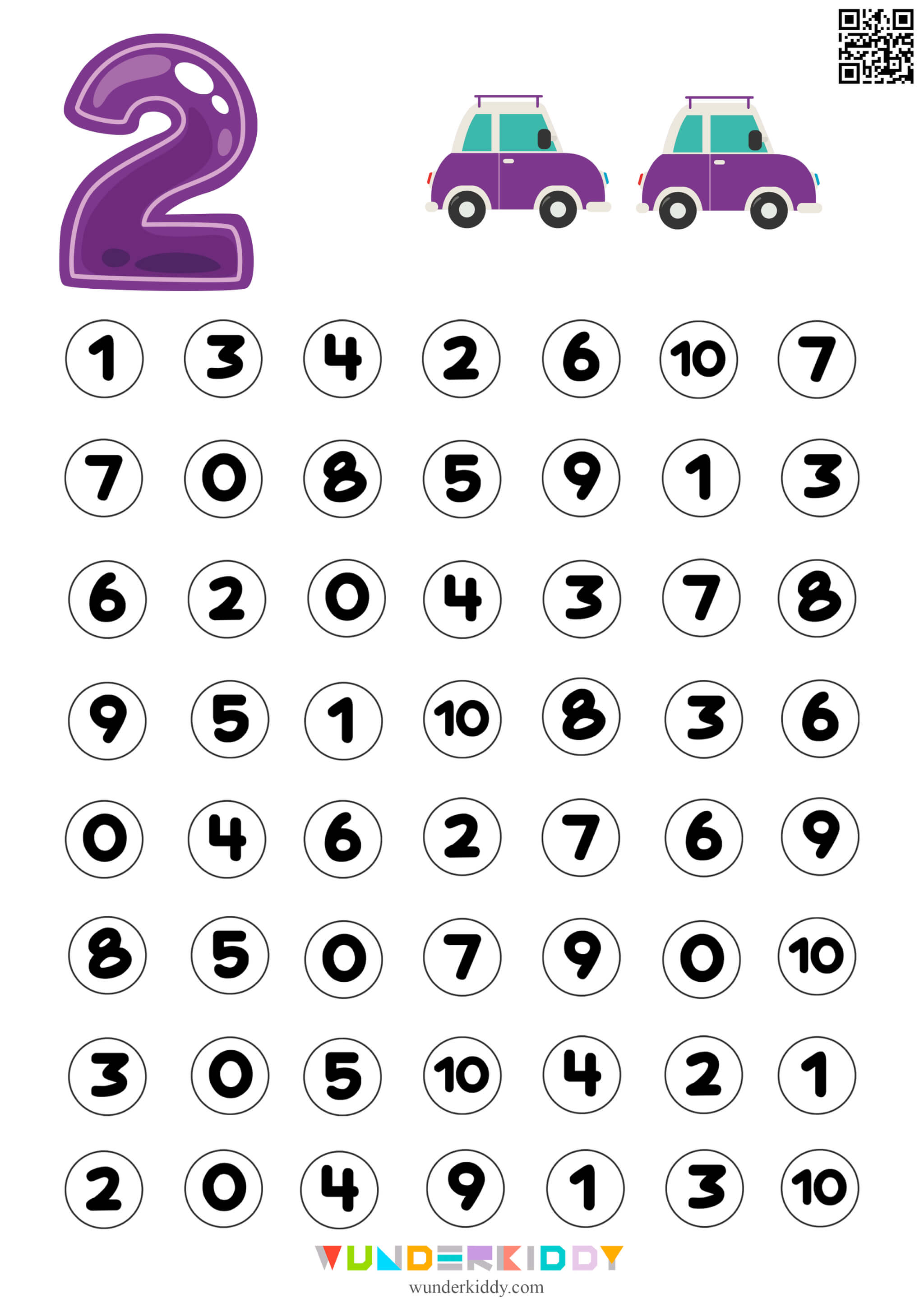 Math Number Recognition Worksheet - Image 3