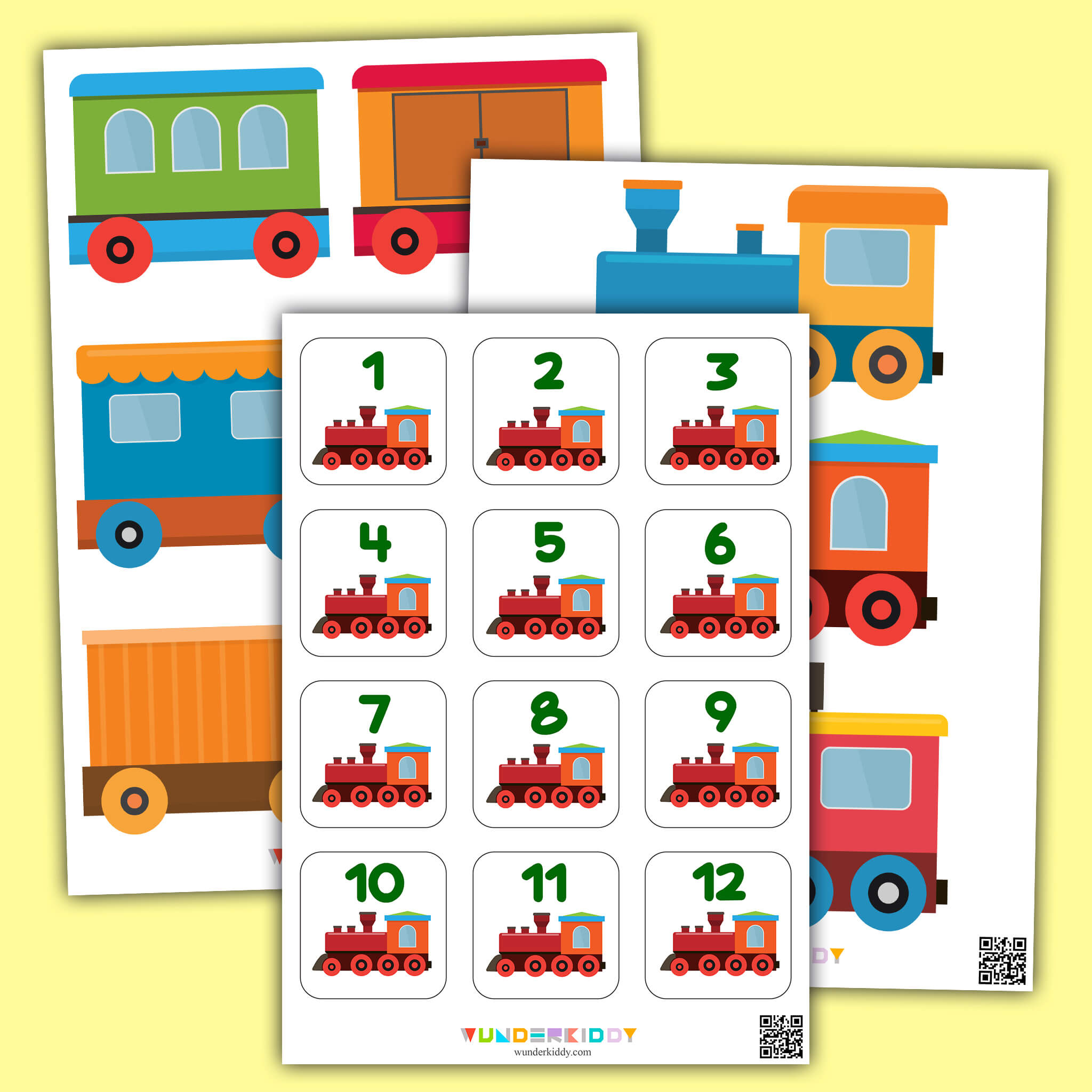 Number Train 1-20 Math Activity