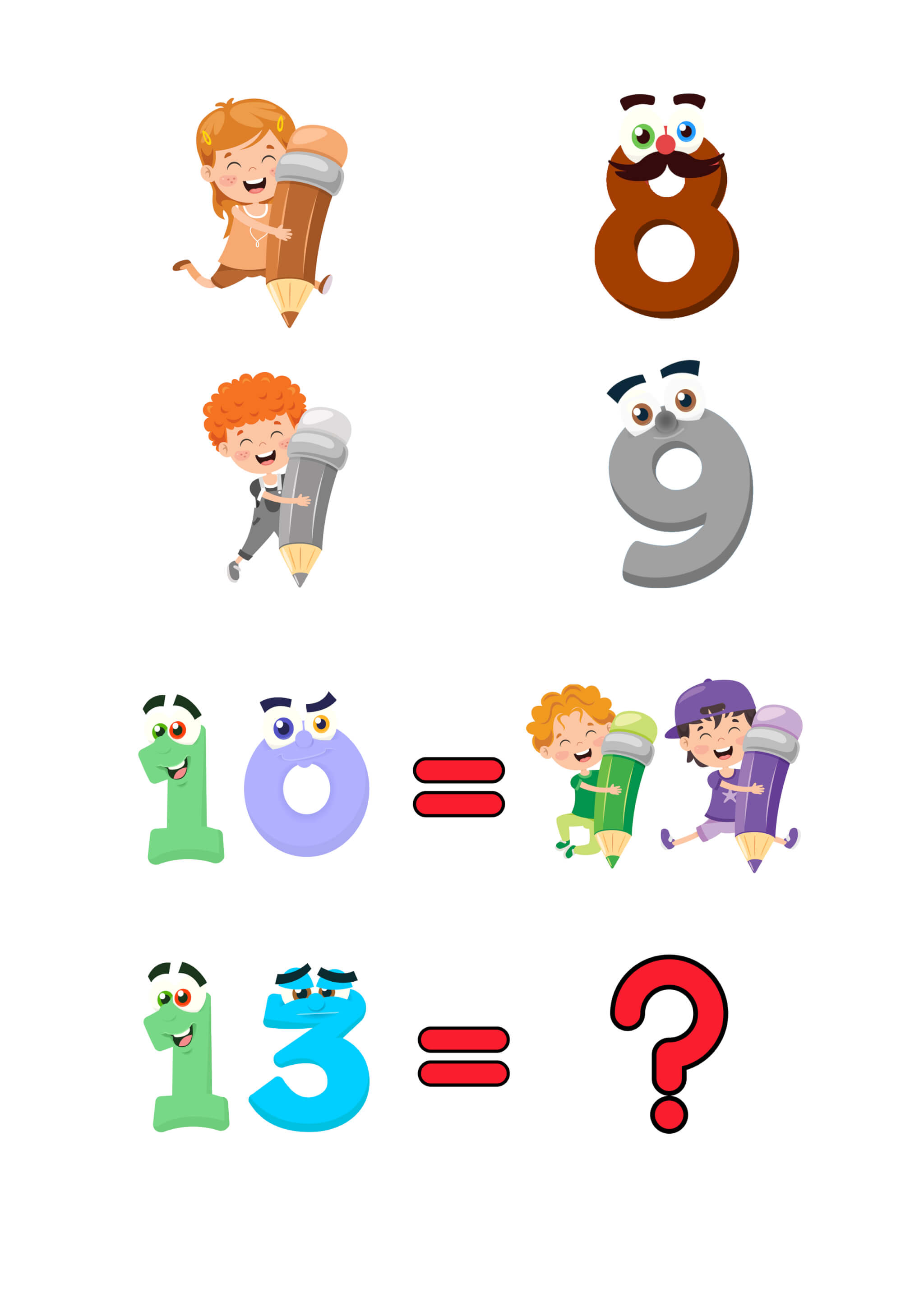 Fun Math Worksheet for Studying Numbers - Image 4