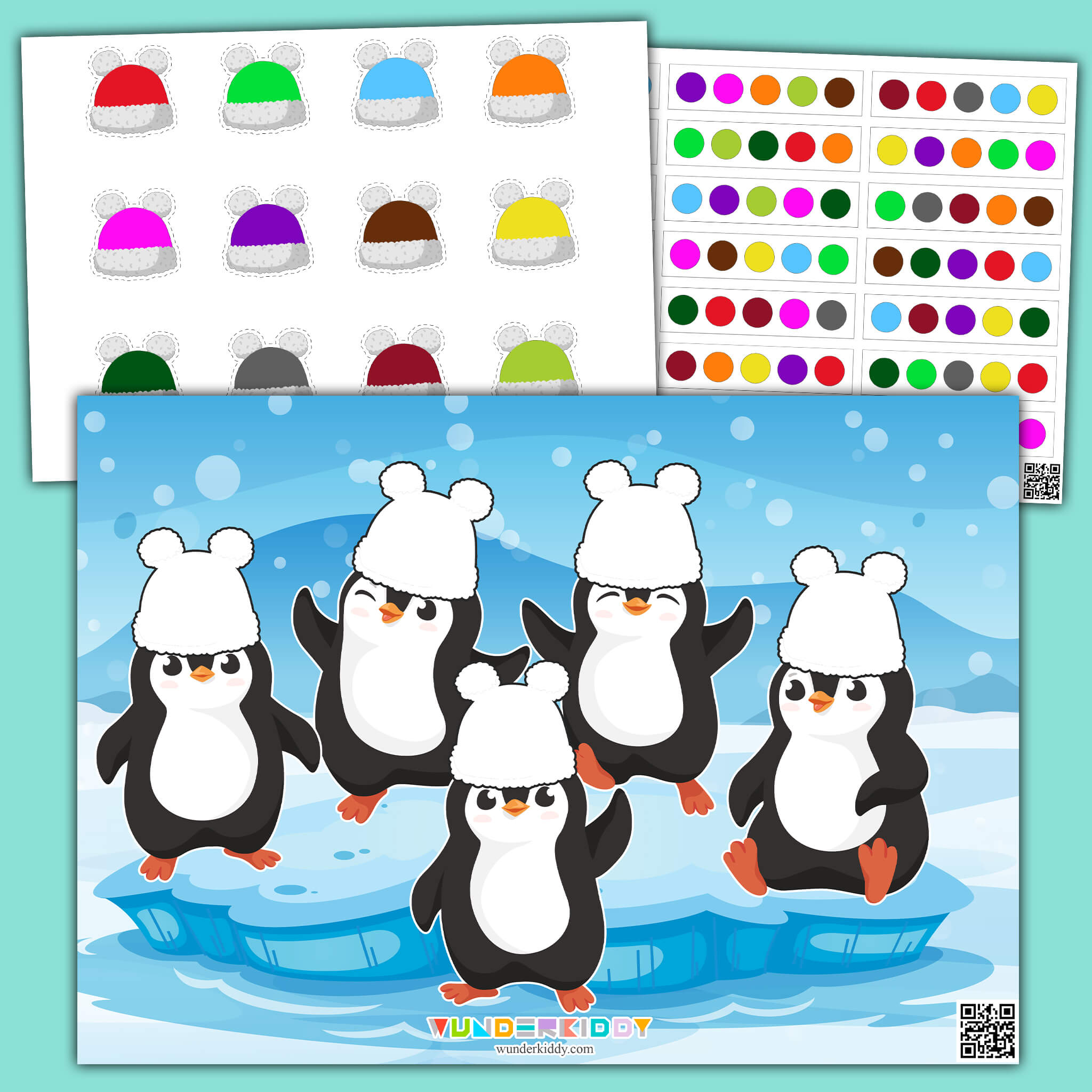 Penguin Hats Matching Activity