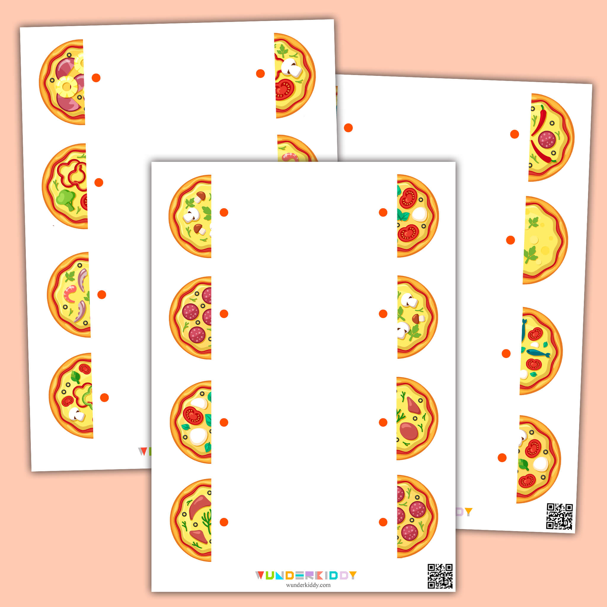 Pizza Halves Activity for Kids