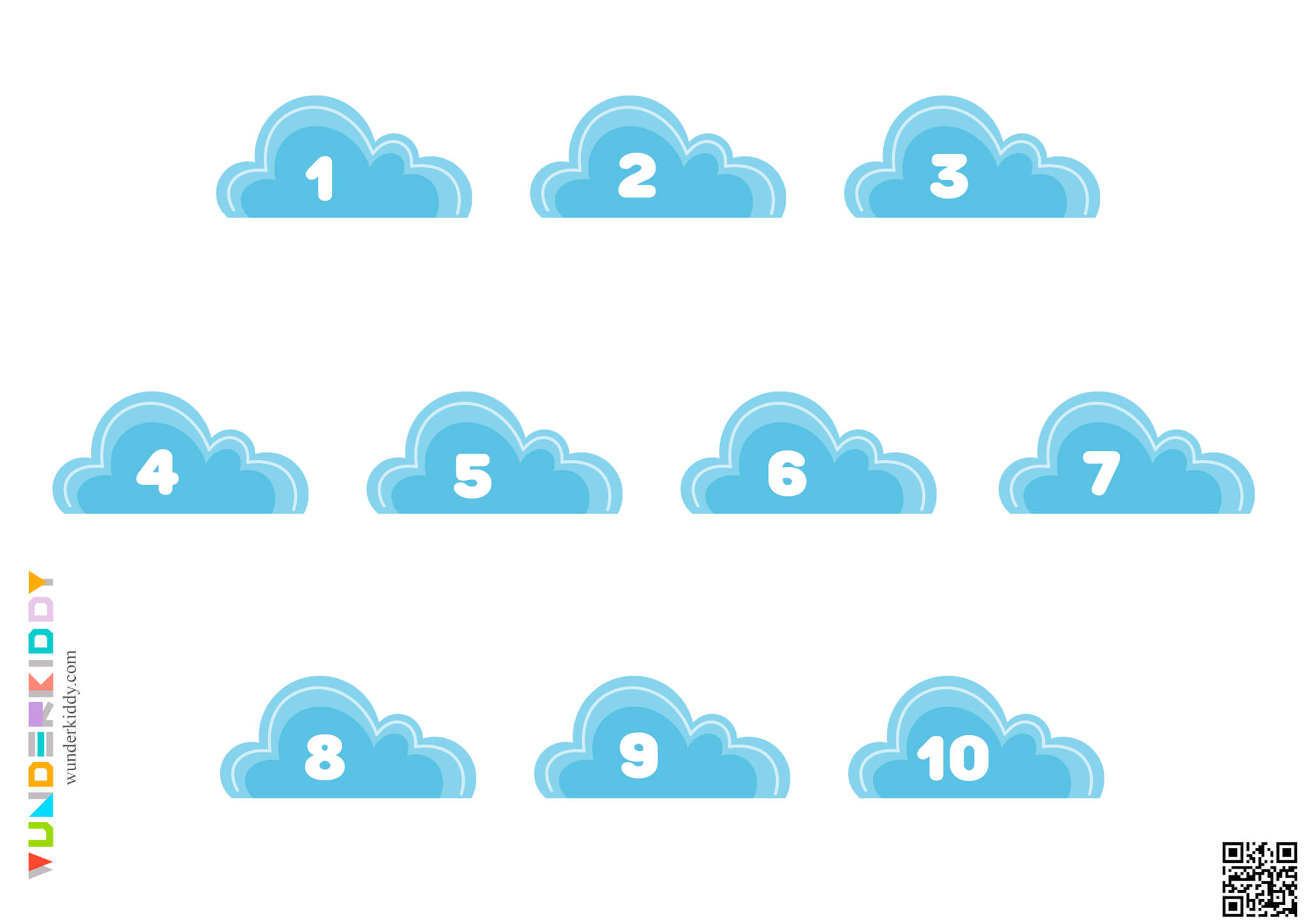 Raindrops Count and Match Worksheet - Image 3