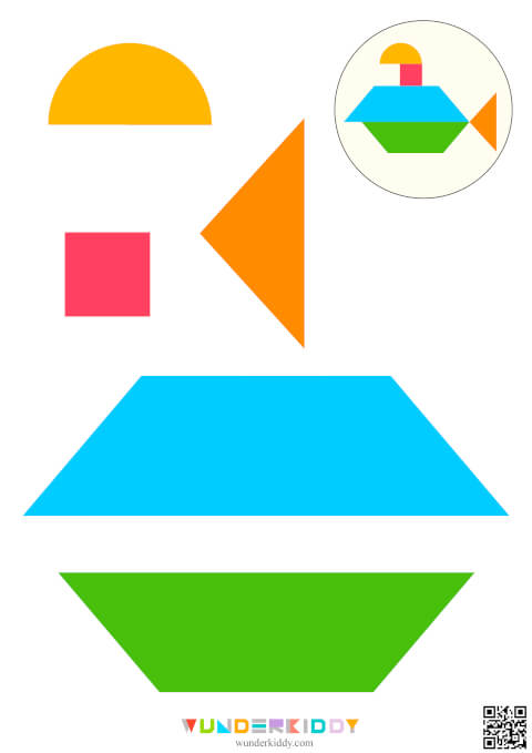 Spielzeug Tangram «Farbige Figuren» - Bild 2