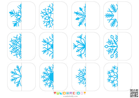 Lernspiel «Schneeflockenhälften zuordnen» - Bild 2