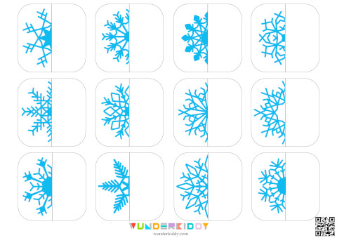 Lernspiel «Schneeflockenhälften zuordnen» - Bild 3
