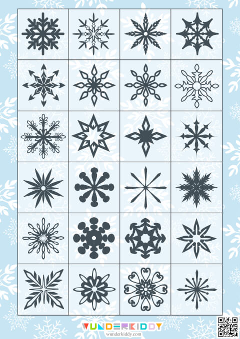 Snowflakes Shadow Matching Worksheet - Image 2