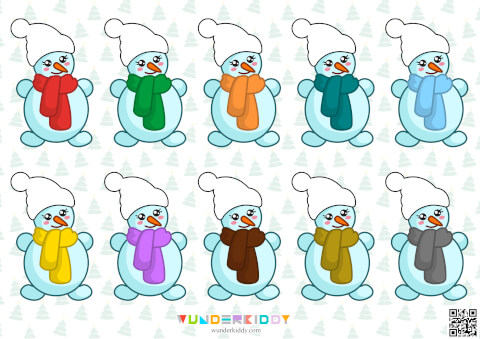 Snowman Hat Color Match Game - Image 2