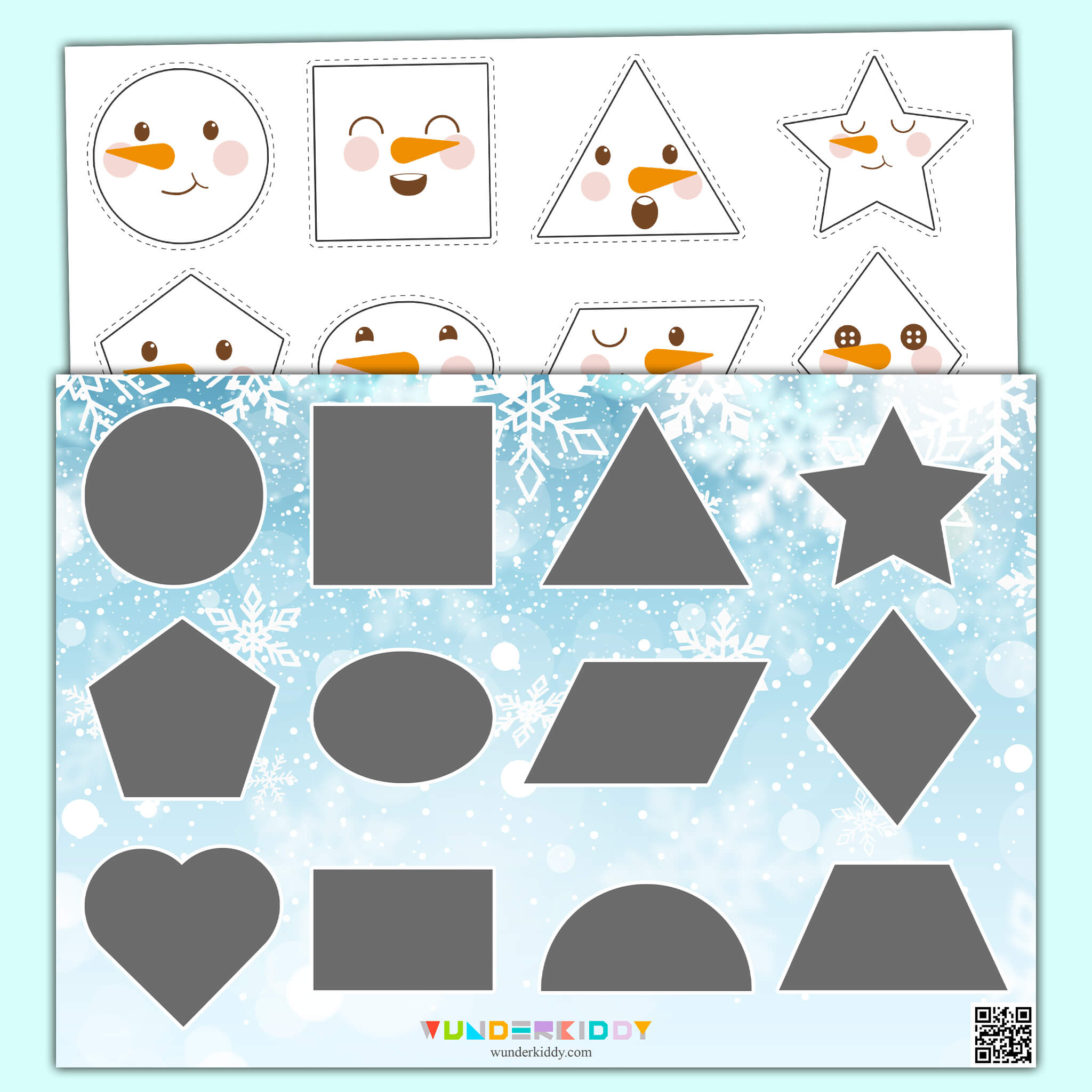 Snowman Shapes Activity