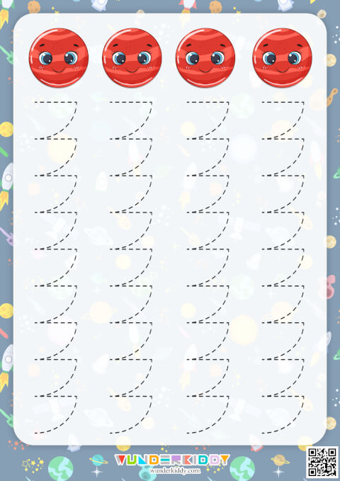 Solar System Tracing Worksheets - Image 6