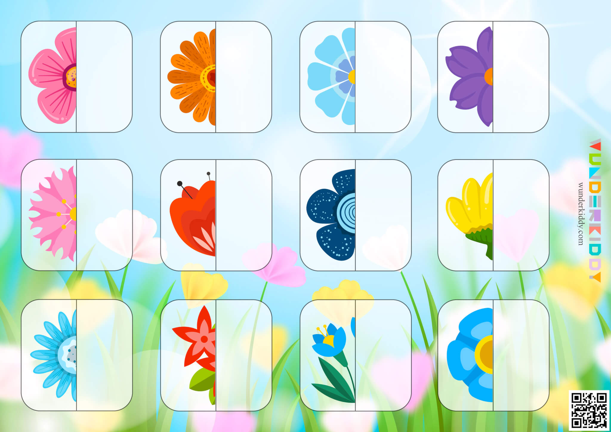 Spring Flowers Matching Game - Image 2