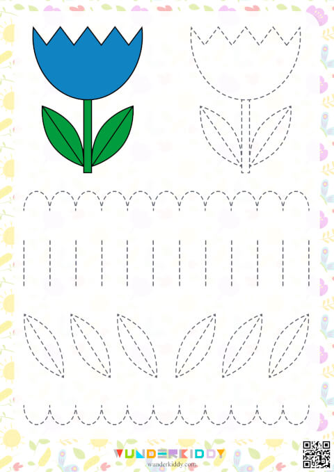 Spring Tracing Preschool Worksheets - Image 3