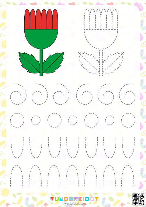 Spring Tracing Preschool Worksheets - Image 4