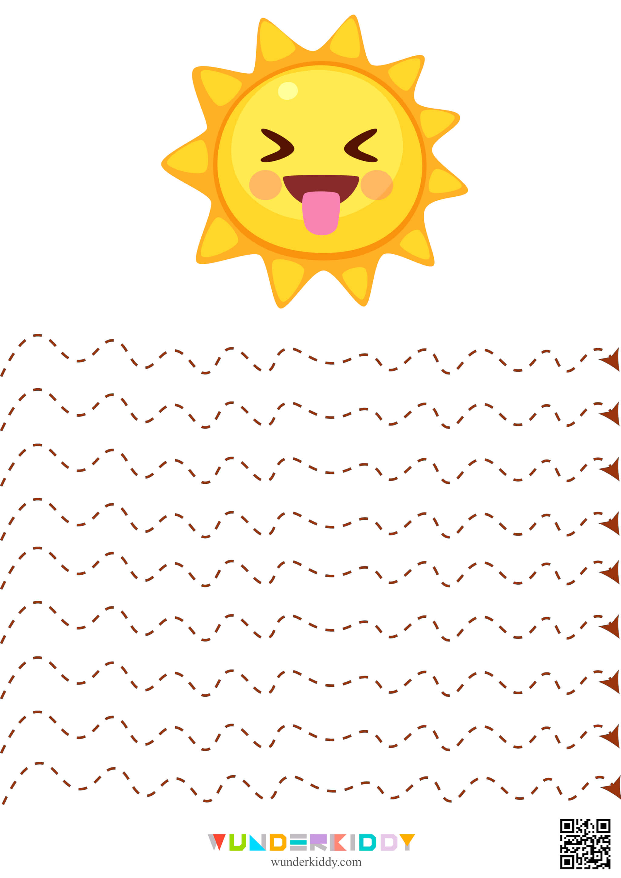 Horizontal Lines Trace Worksheets for Preschoolers Sunshine - Image 6