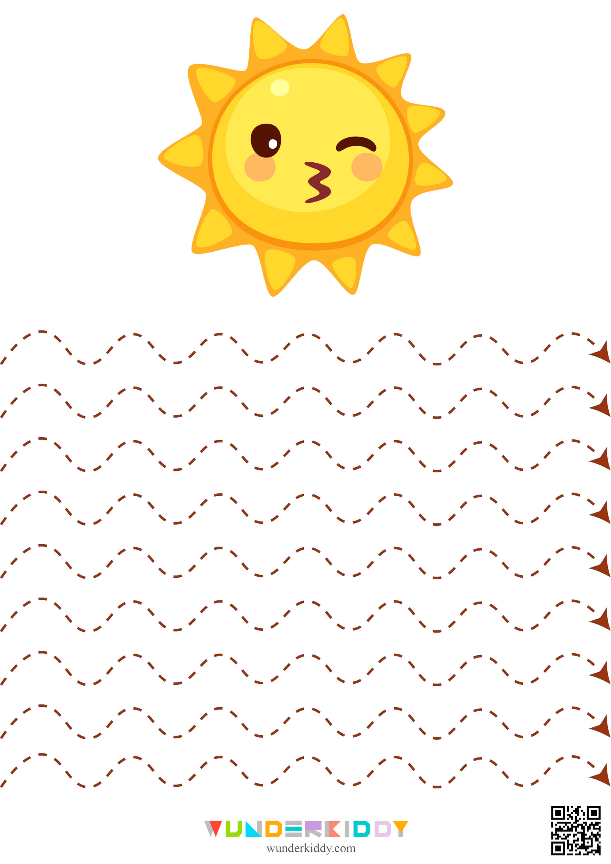 Horizontal Lines Trace Worksheets for Preschoolers Sunshine - Image 8