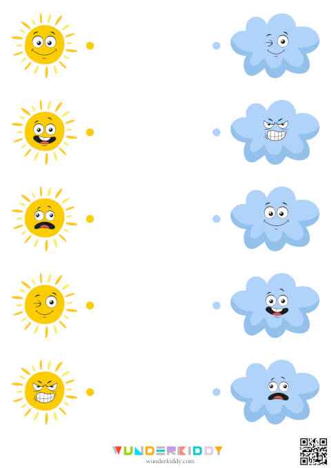 Рабочие листы «Солнышко и тучка» - Изображение 2
