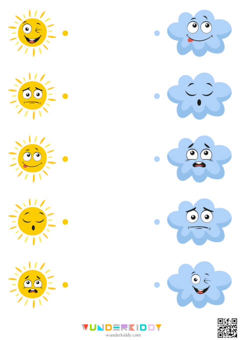Рабочие листы «Солнышко и тучка» - Изображение 5