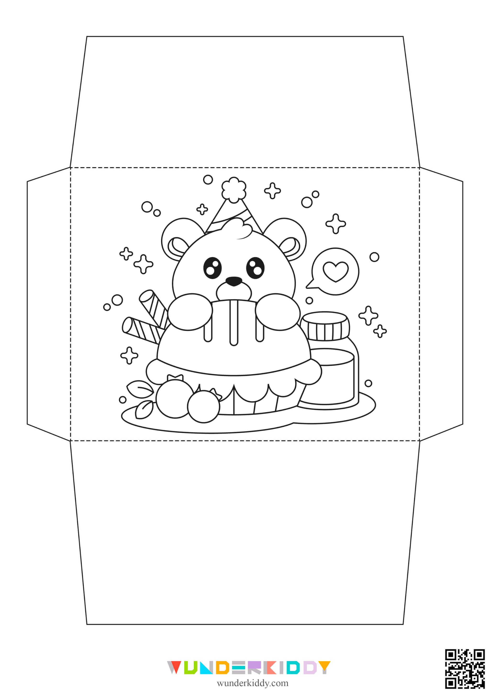 Teddy Bear Envelope Template - Image 2