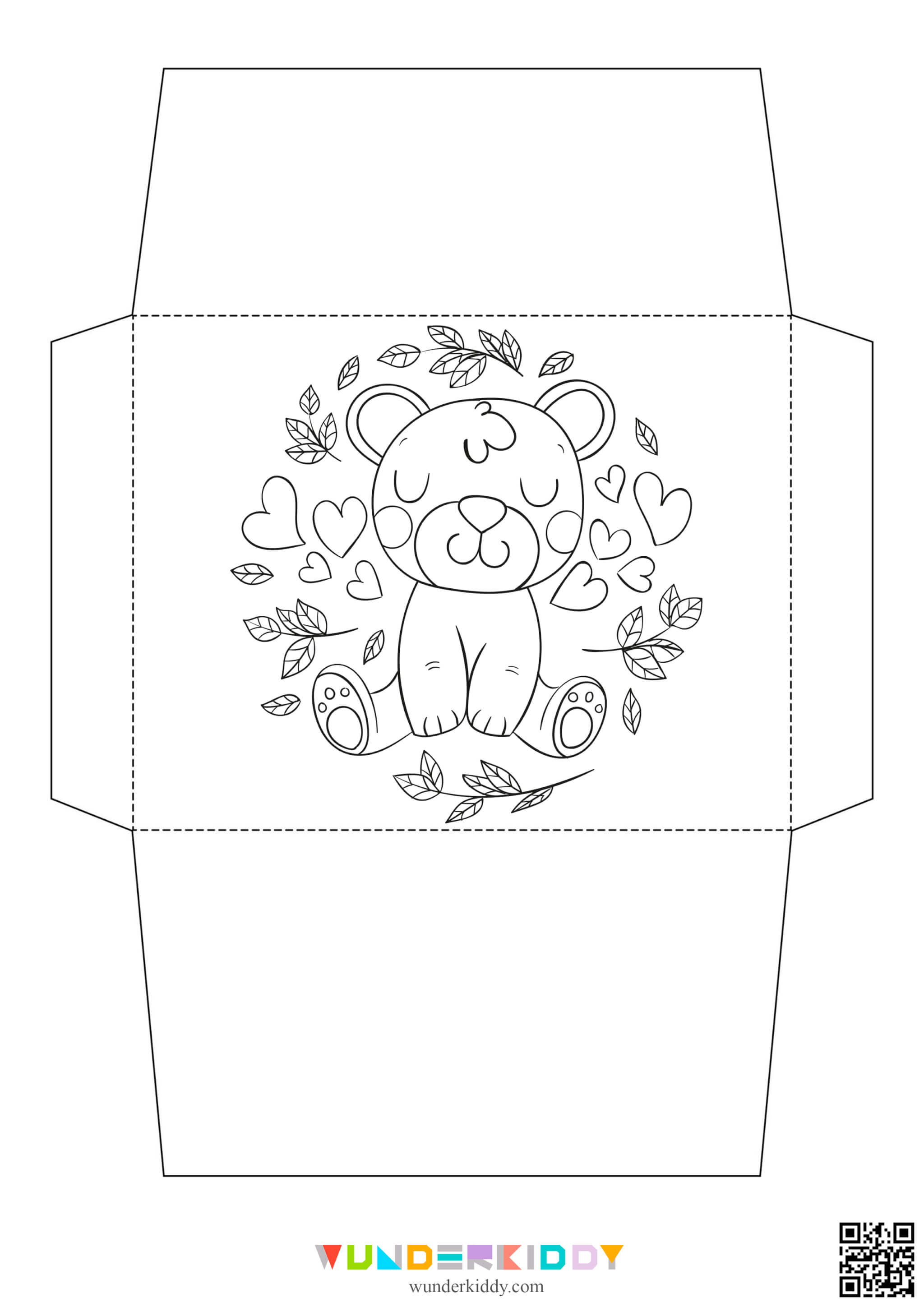 Teddy Bear Envelope Template - Image 3