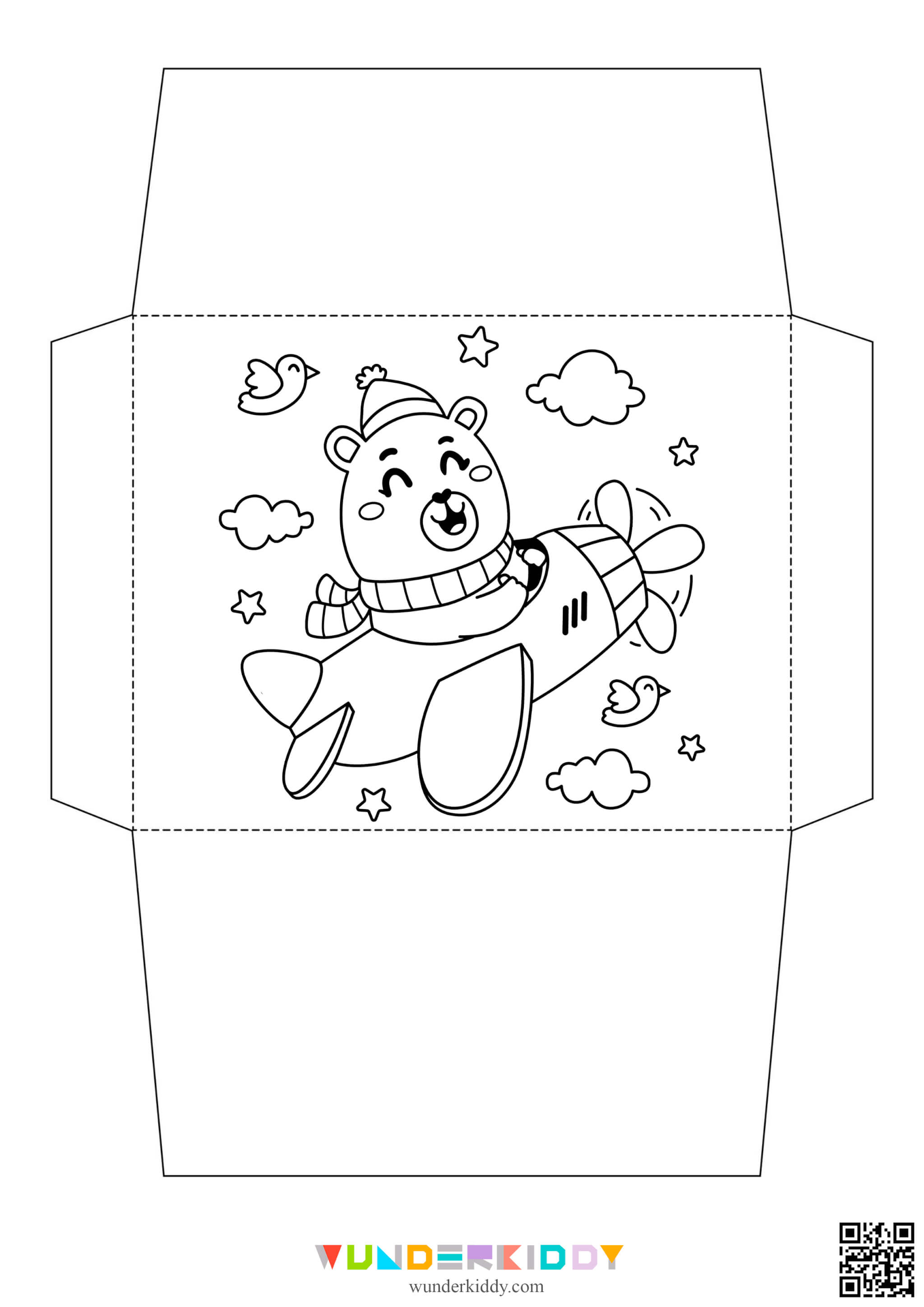 Teddy Bear Envelope Template - Image 4