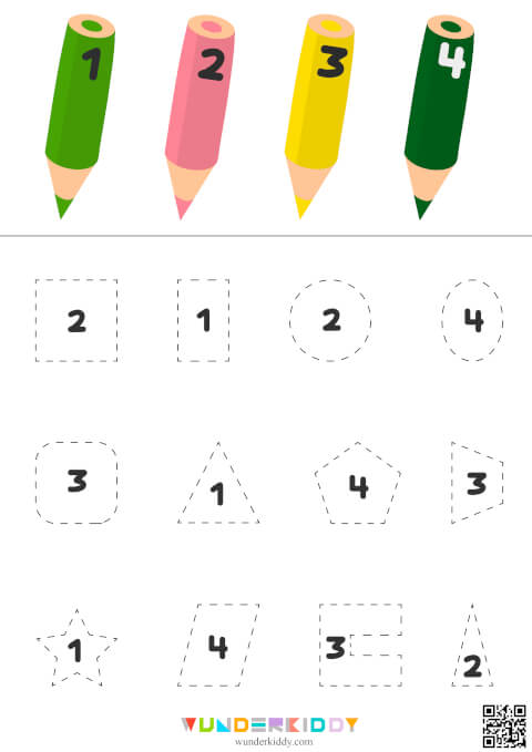 Worksheet Tracing Shapes - Image 3