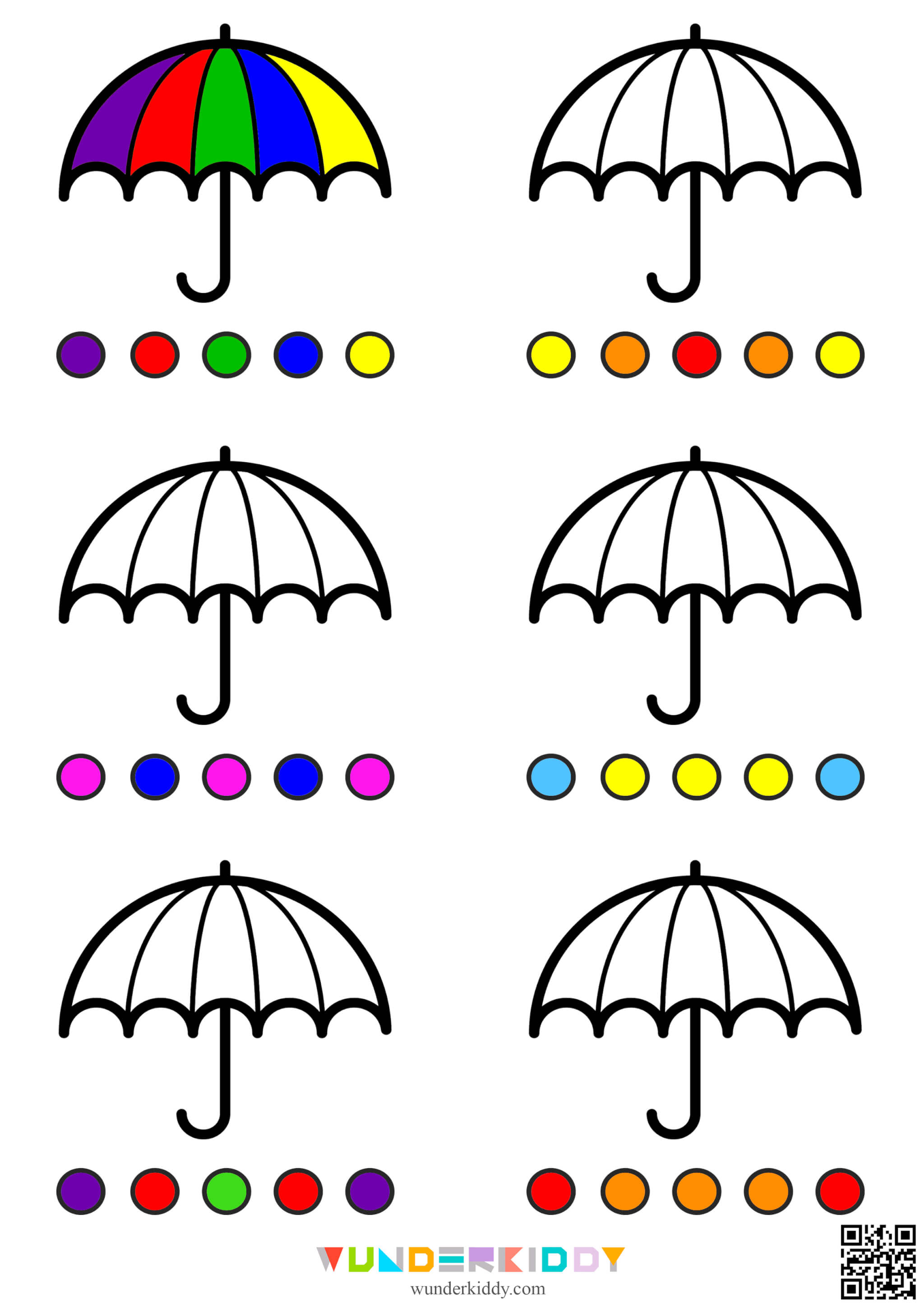Розмальовки «Парасолька» для малюків - Зображення 4