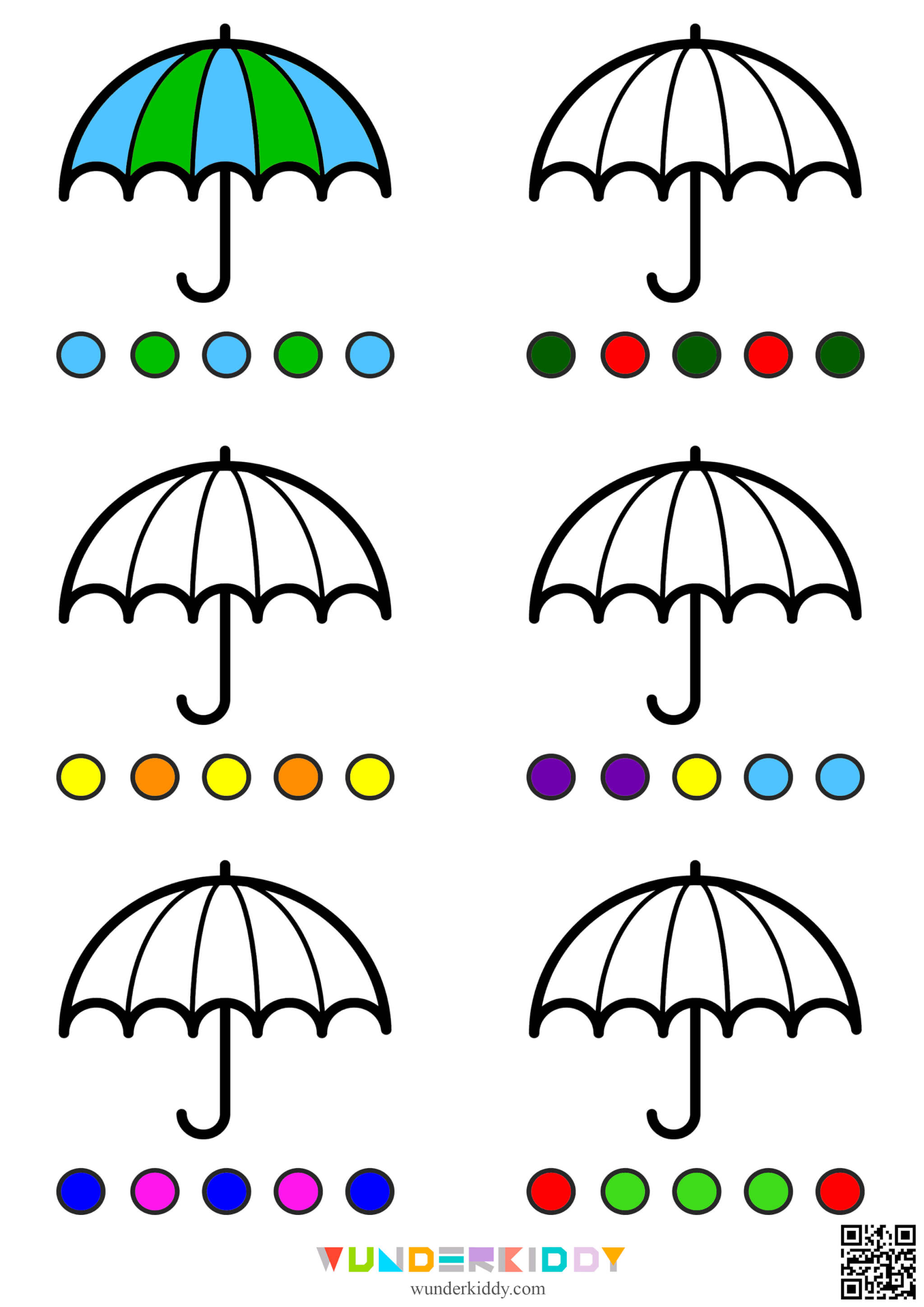 Regenschirm Ausmalbilder - Bild 5