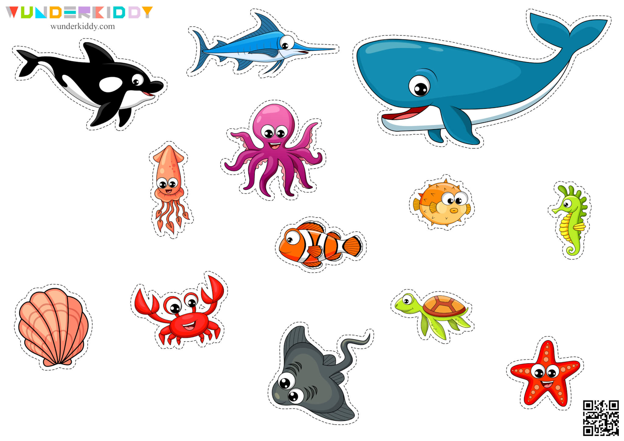 Ocean Animals Shadow Matching Game - Image 3